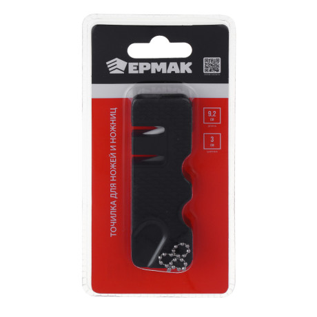 Точилка для ножей/ножниц тм ЕРМАК, вольфрамовая сталь, керамика, 9,2х3х1,3см, ABS пластик