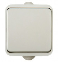 ASD/InHome AQUA выкл. ОУ 1 кл. 10А бел. (пласт. осн.,п/герм., IP44) 3100