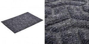 Коврик придверн.влаговпит.рельеф Greek 40*60см,h ворса=0,4см, серый,п/э,подложка резина 20101 Vortex