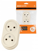 TDM Ретро роз. ОУ 2 мест. 10А пластик, сл.кость (10!) SQ1806-0530