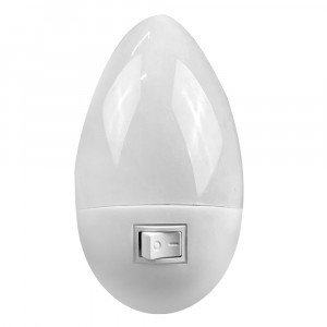 Camelion NL-262 ночник св/д "Яйцо" 0.6W 51x95x65мм 220V пластик/выкл., 15380