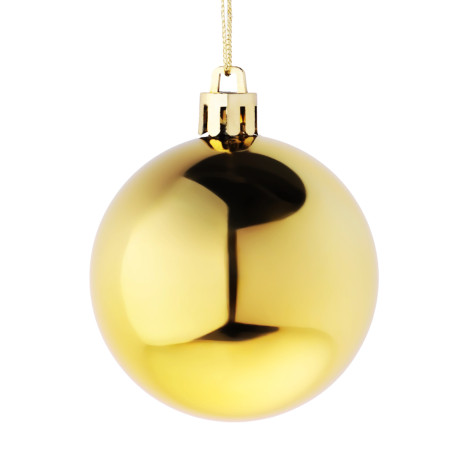 СНОУ БУМ Набор шаров 6шт 6см пластик, золото