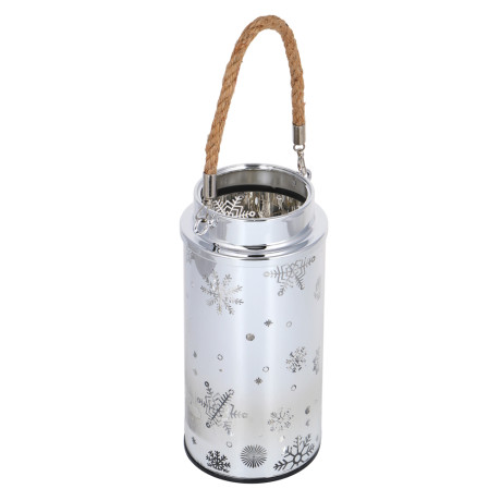 Светильник LED, 11,3x10,3x20 см, стекло, 3xААА