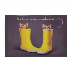 Коврик влаговпитывающий "Velur" 40*60 см "Котята в сапогах", VORTEX