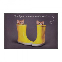 Коврик влаговпитывающий &quot;Velur&quot; 40*60 см &quot;Котята в сапогах&quot;, VORTEX