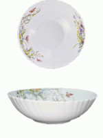 Тарелка суповая Ромашки 18см, 650мл стекло (кратность 6шт!!!) МФК MFK21073