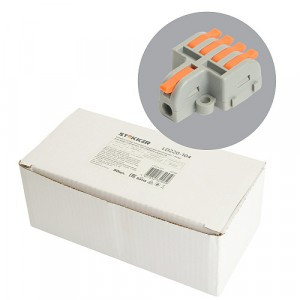 STEKKER клемма СМК разв. с рычагом супер-компак. LD220-104 1вх/4вых 0,2-4мм2, 32А (уп.50шт, цена/шт)