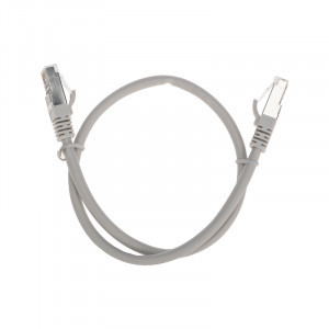 REXANT коммутац. шнур (патч-корд) S/FTP, cat6A 0,5м, литой, RJ45-RJ45, LSZH, серый, 02-0390-05