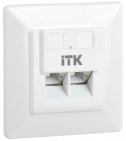 ITK Внутренняя инф. розетка RJ45 кат. 6 FTP 2 порта CS2-1C06F-2-1