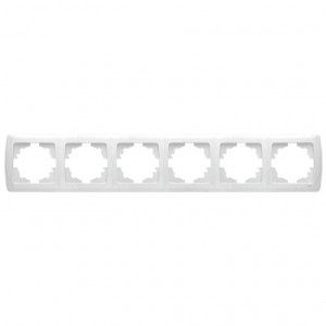 VIKO by Panasonic Carmen Рамка 6 мест. (пост.) гориз. белый 90571106-RU (Турция)