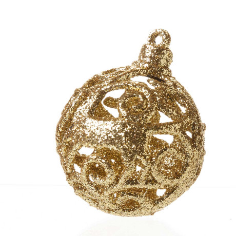 Набор елочных украшений Р29 золото Шары 24шт 6см (6шт глянец, 6шт блестки, 6шт ажур, 6шт фактур.цветы) (32)