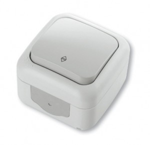 VIKO by Panasonic PALMIYE  (проходн.) на 2 направ.  ОУ бел.  10А IP54 90555404