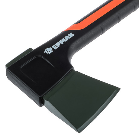 ЕРМАК Набор: топор 950г с фиберглассовой двухкомпонентной ручкой + точилка для топоров и ножей