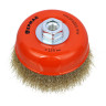 ЕРМАК PROFI Щетка чашечная для УШМ, витая латунированная стальная проволока 0,3мм, 125ммхМ14