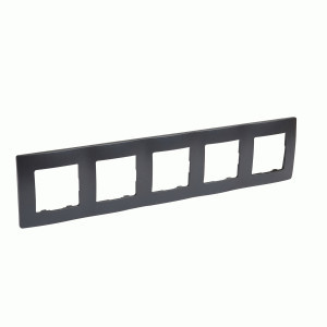 IEK ETIKA рамка СУ 5 мест. антрацит 672585