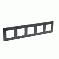 IEK ETIKA рамка СУ 5 мест. антрацит 672585