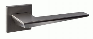 Ручка дверная компл.квадрат.основ. РЕНЦ Кроне матовый черный никель INDH 320-03 slim MBN