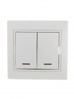 Lezard Мира выкл. СУ 2 кл. 10А (инд.) бел. (корпус PC) 701-0202-112