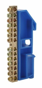 ЭРА NO-222-48  Шина N "ноль" на DIN-изол ШНИ-6х9-14-Д-синий (25/500/10500)