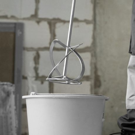 Насадка для миксера, для тяжелых растворов, 160 х 590 мм, оцинкованная, хвостовик резьба М14 Сибртех