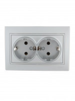 Lezard Мира роз. СУ 2 мест. 16А металлик серый (земля, керамика, корпус PC) 701-1010-127