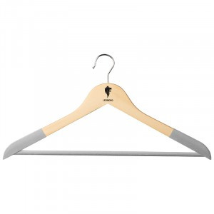 Вешалка-плечики 44,5см, дерево флокированное, светлое дерево 107887 Leonord
