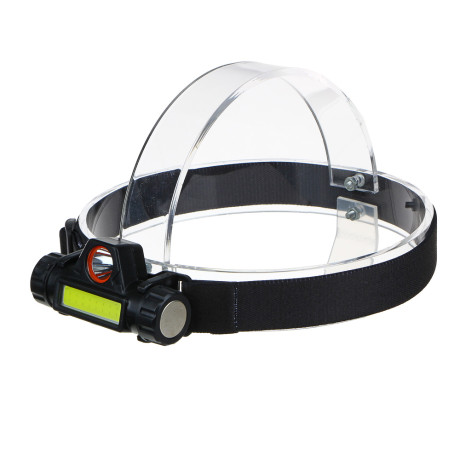 Фонарик налобный тм ЕРМАК, 800мАч, 1 COB, 1 LED, 8х3 см, 2 режима, пластик