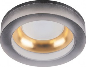 Feron св-к встр. Круг 13W MR16 G5.3 матовый черный золото 90x90x35 DL2541 32636
