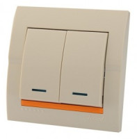 Lezard DERIY выкл. СУ 2 кл. 10А (инд.) крем.