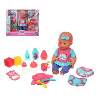 ИГРОЛЕНД Пупс 30 см с аксессуарами, PP, PVC, полиэстер, ABS, 41x10,5x33 см
