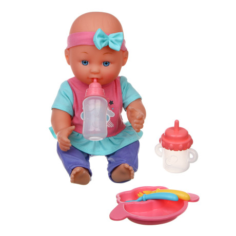 ИГРОЛЕНД Пупс 30 см с аксессуарами, PP, PVC, полиэстер, ABS, 41x10,5x33 см