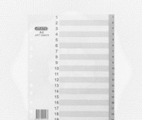 Разделитель листов из сер.пласт. с индексами Attache, А4, цифровой 1-20 198679