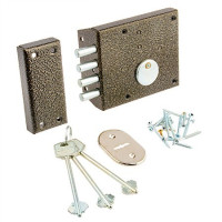 Замок накл ЗН-4-2 Зенит (Бронза) Сувальдный, 4 ригеля 11мм   \10