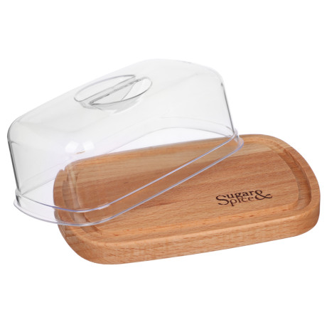 Масленка Sugar&Spice Rosemary 9,5х18х6,5см, пластик, дерево