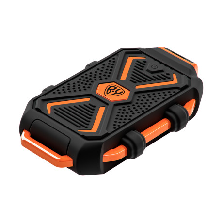 BY Аккумулятор мобильный, 10000 мАч, USB, 2А, защита IP67, фонарик, Чёрный