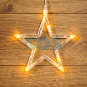 Фигура новогод. на присоске "Звездочка" 8LED тепло-белый (3*ААА н/к) 501-011 Neon Night