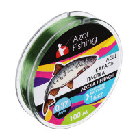 AZOR FISHING Леска &quot;Лещ, Карась, Плотва&quot;, нейлон, 100м, 0,37мм, 16,0кг, зеленая