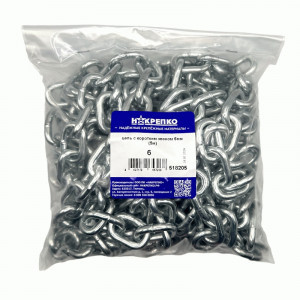 Цепь с коротким звеном 6мм (5 м) в пакете 1/1 НАКРЕПКО 518205