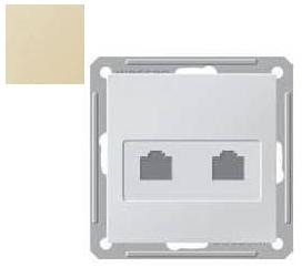 Systeme Electric W59 мех. роз. комп. СУ 2 мест. слон. к. (пл.осн., RJ45) РСИ-251КК5Е-2-86 (10!)