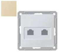 Systeme Electric W59 мех. роз. комп. СУ 2 мест. слон. к. (пл.осн., RJ45) РСИ-251КК5Е-2-86 (10!)