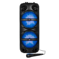 FORZA Колонка беспроводная, 20Вт,светомузыка,3600мАч,пульт,микрофон,FM,microSD,USB,ВШГ 61x25x25см