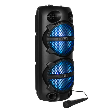 FORZA Колонка беспроводная, 20Вт,светомузыка,3600мАч,пульт,микрофон,FM,microSD,USB,ВШГ 61x25x25см