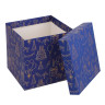 Коробка складная 22x22x22см, бумага, 4 дизайна
