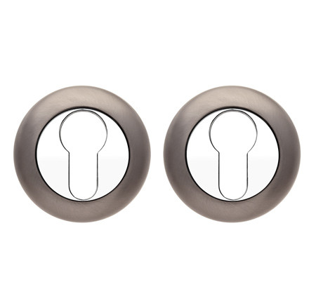 Накладка под цилиндр DP-C-14-GRF (графит) Круглая CODE DECO  (1пара)  \10 (200)