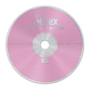 DVD+RW Mirex 4x, 4.7Gb БОКС50шт.
