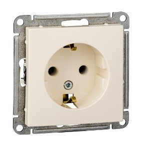 Systeme Electric W59 мех. роз. СУ 1 мест. 16А слон. к. (пл.осн., земля) РС16-154-2-86 (10!)