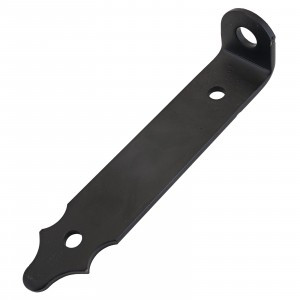 Домарт Проушина воротная 200*45*40толщ.5мм)черный) d 16мм10)