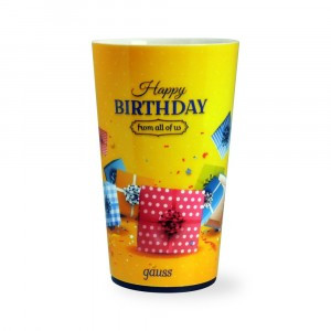 Gauss стакан с подсветкой св/д LCUP Birthday 3xLR44 LED LC002