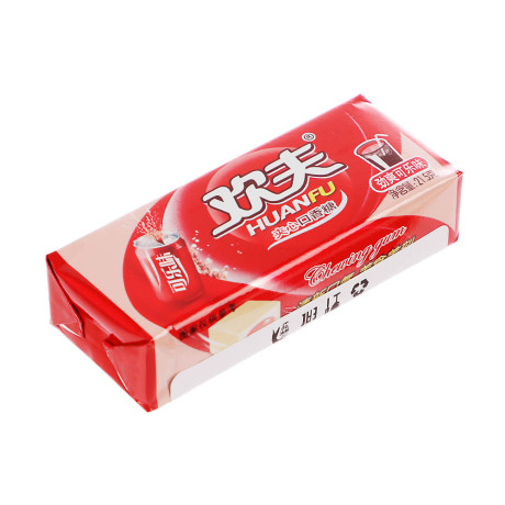 Жевательная резинка кубики с наполнителем HUANFU, 21,5 гр, кола