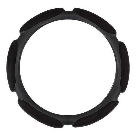 ЕРМАК Оплетка руля, спонж, 6 подушек, черный, разм. (L)